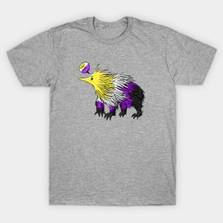 Non Binary Echidna with She/Her Pronouns T-Shirt